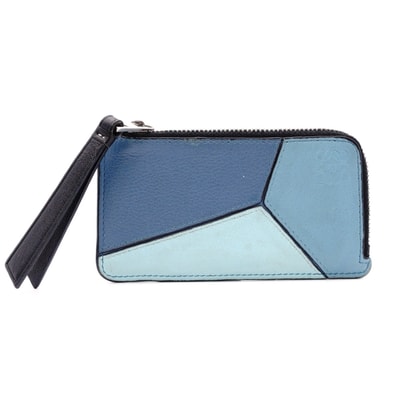 LOEWE ロエベ アナグラム コインケース レザー ブルー系 カードケース