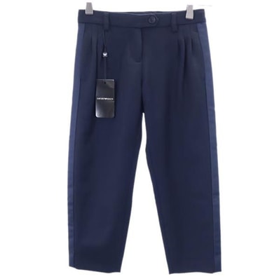 未使用 Emporio Armani エンポリオアルマーニ サイドライン セレモニー パンツ 118cm ネイビー系 テーパード