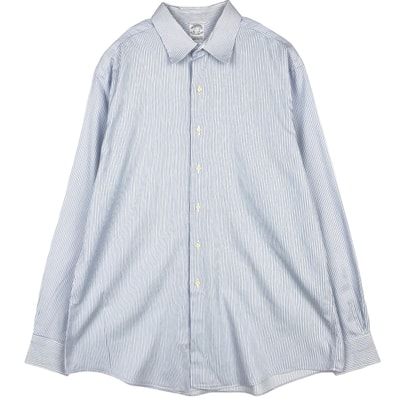 古着 ブルックスブラザーズ Brooks Brothers Est.1818 長袖 コットンストライプシャツ USA製 メンズXL相当/eaa673046