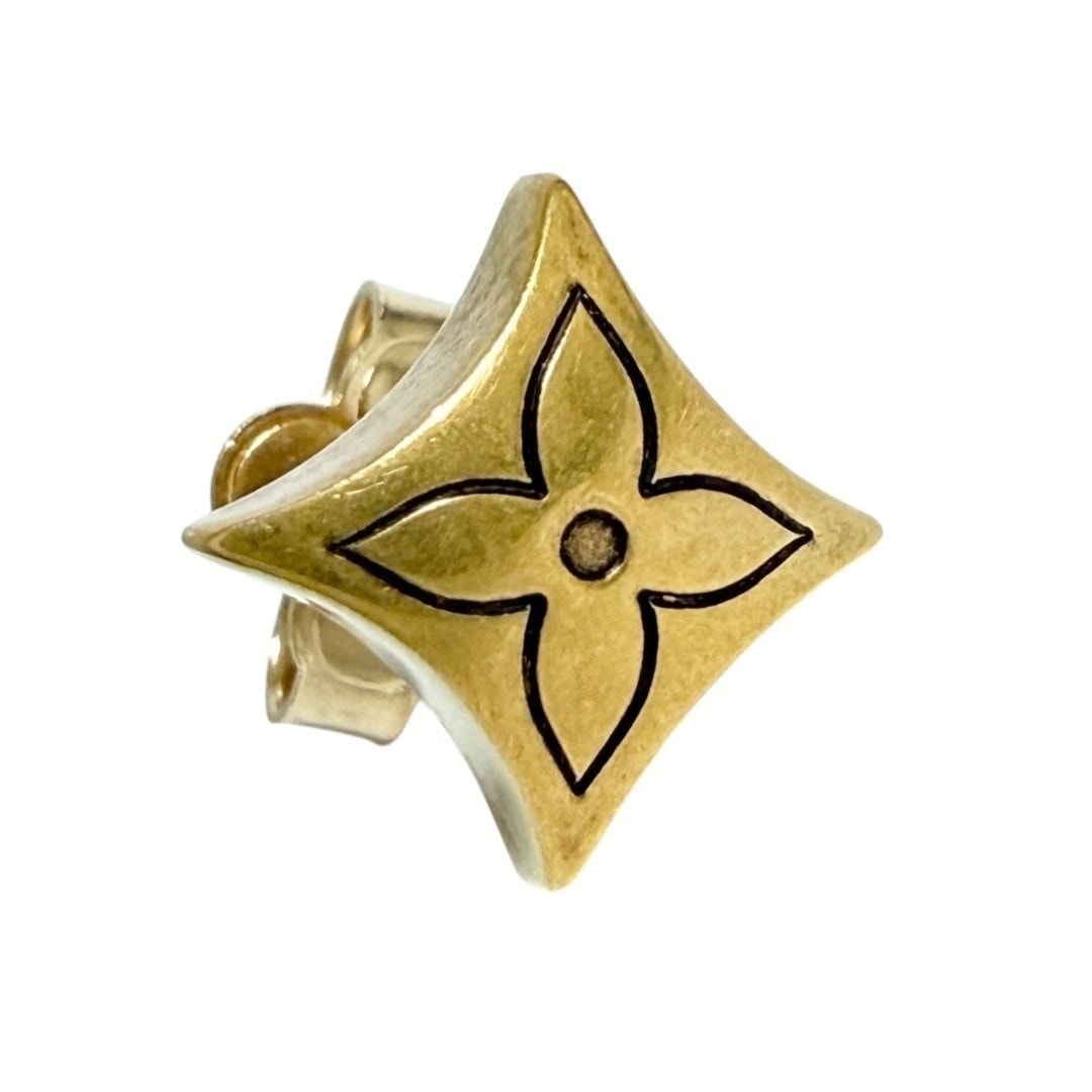 ルイヴィトン メンズ スタッド ピアス LV セーラー 星 スター片耳 1個のみ