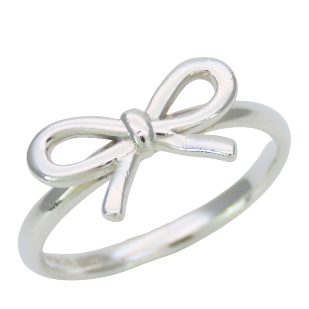 【中古】 ティファニー リング・指輪 リボン シルバー925 約2.0g シルバー アクセサリー ボウ レディース 女性 TIFFANY&Co.