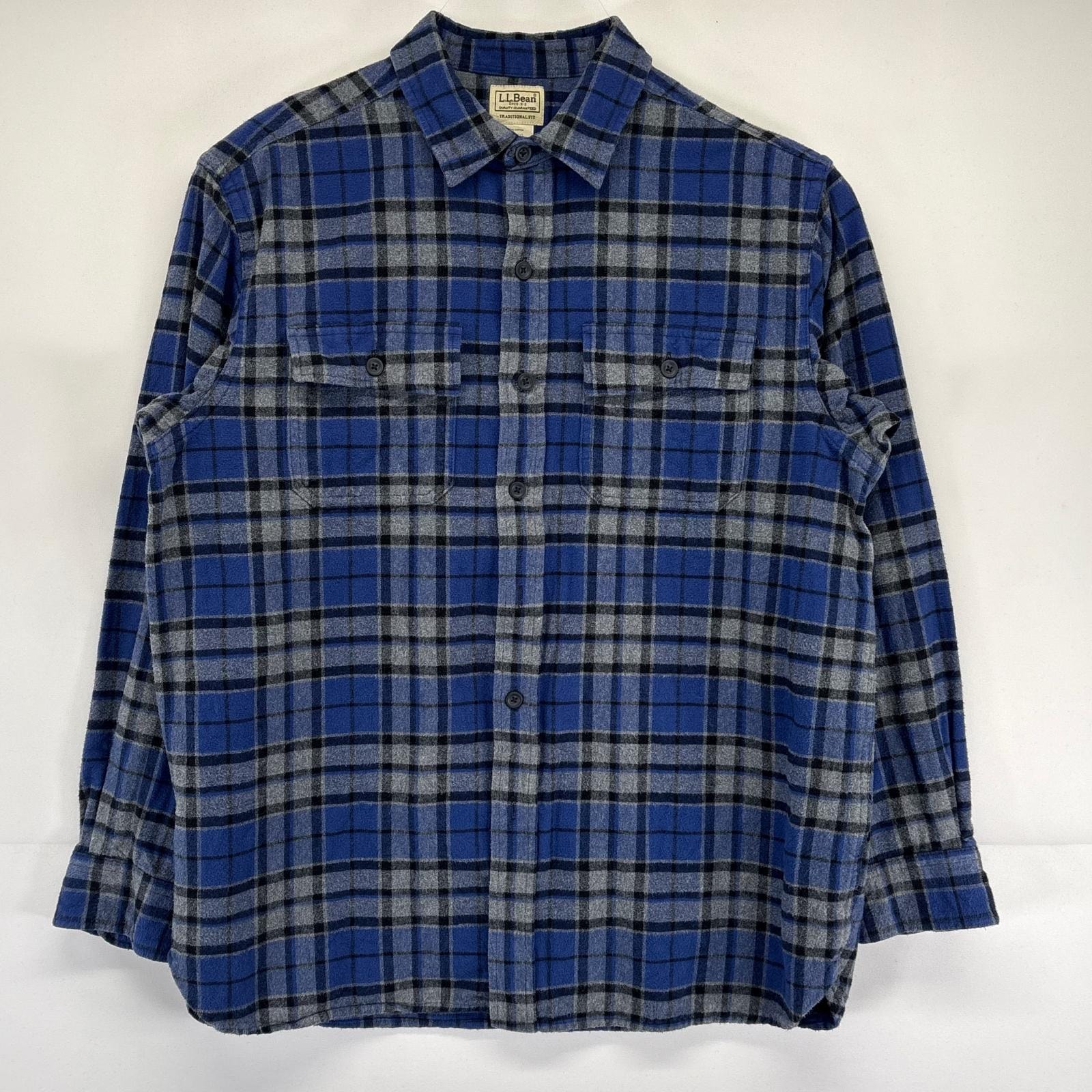 古着 エルエルビーン L.L.Bean 長袖シャツ ヘビーネルシャツ シャモアシャツ アウトドア チェック柄 L マルチカラー メンズ
