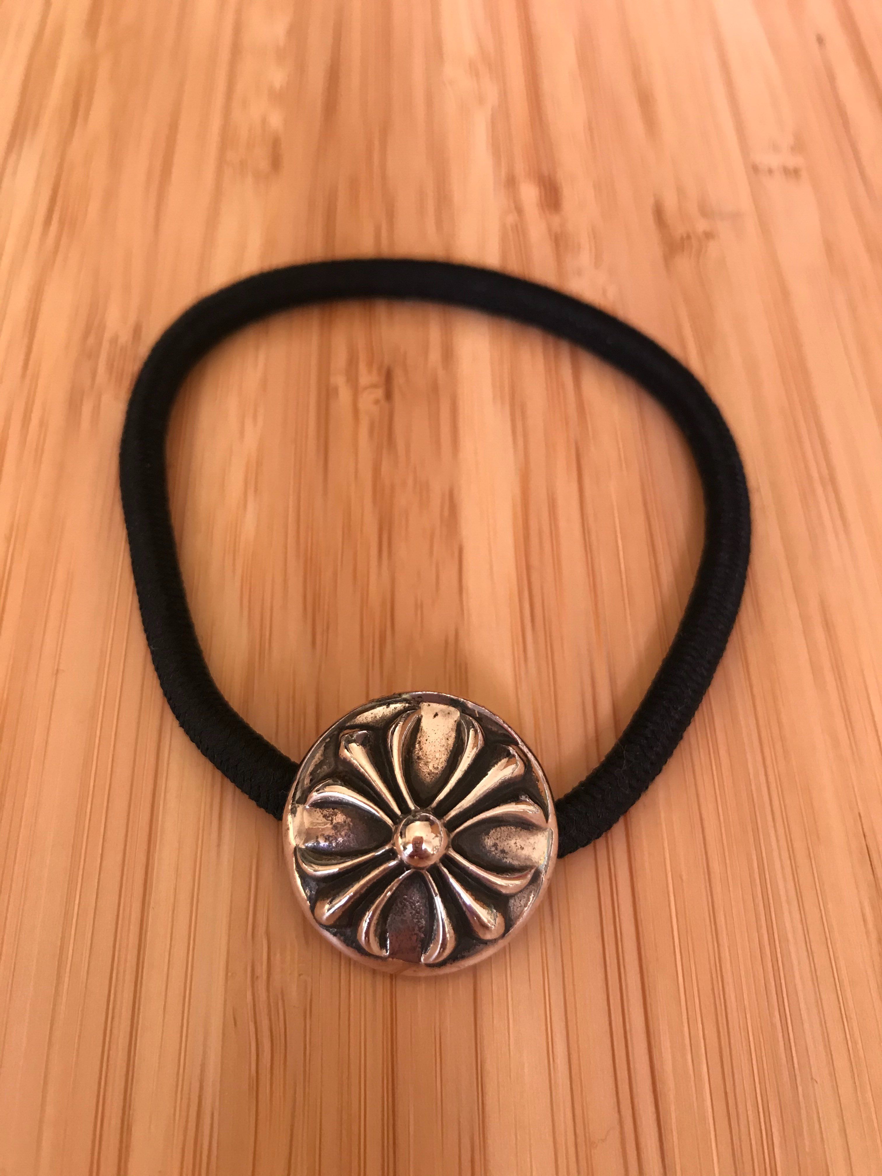 Chrome Hearts Hair Band # 2 Cross Bracelet "Black"