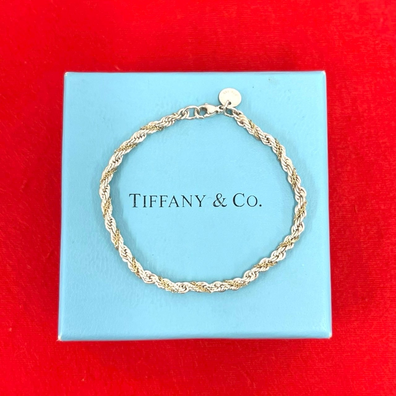 TIFFANY&Co. ティファニー ツイストロープ ブレスレット シルバー925 K18イエローゴールド ブレスレット シルバー
 00689