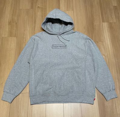Supreme KAWS Chalk Logo Hooded Sweatshirt "Grey"(2021)