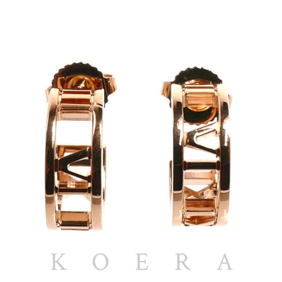 TIFFANY&Co. ティファニー K18PG ピンクゴールド アトラス ピアス 4.8g レディース【中古】【美品】