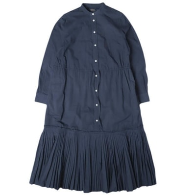 POLO RALPH LAUREN ポロ・ラルフローレン プリーテッドヘム ドローコード シャツドレス 0 NAVY ワンピース 定価53,900円 トップス g27296