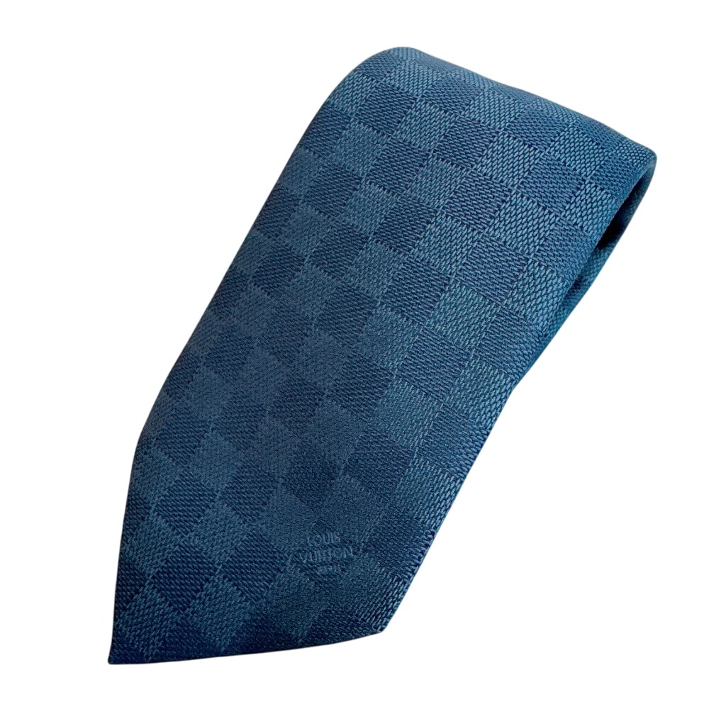 ルイヴィトン LOUIS VUITTON ネクタイ ダミエ クラシック クラヴァット ダミエ クラシック 8CM ビジネス 通勤 フォーマル M78753 ネイビー