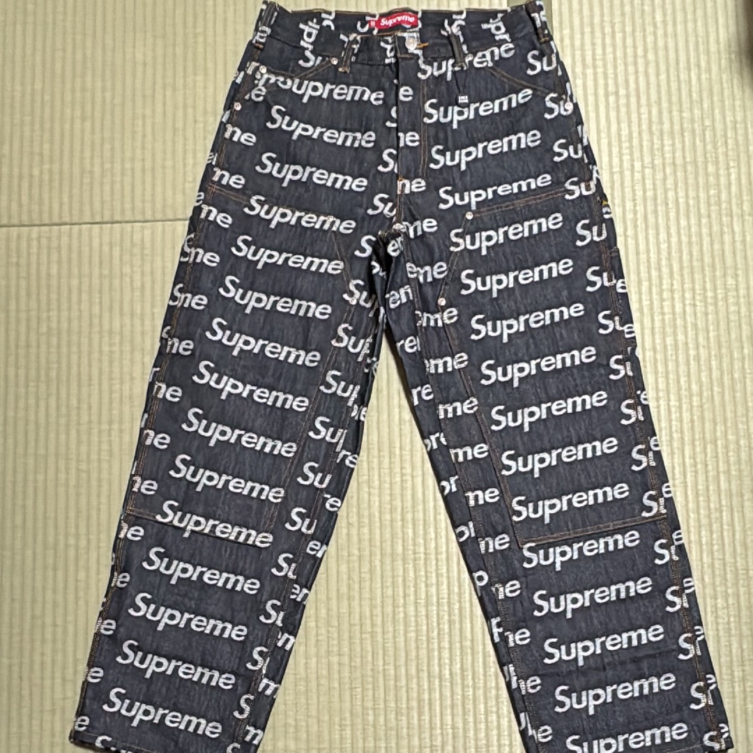 Supreme Jacquard Logos Double Knee Denim Painter Jean "Indigo"