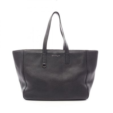 サルヴァトーレフェラガモ Salvatore Ferragamo トートバッグ バッグ レザー メンズ ブラック系 【中古】