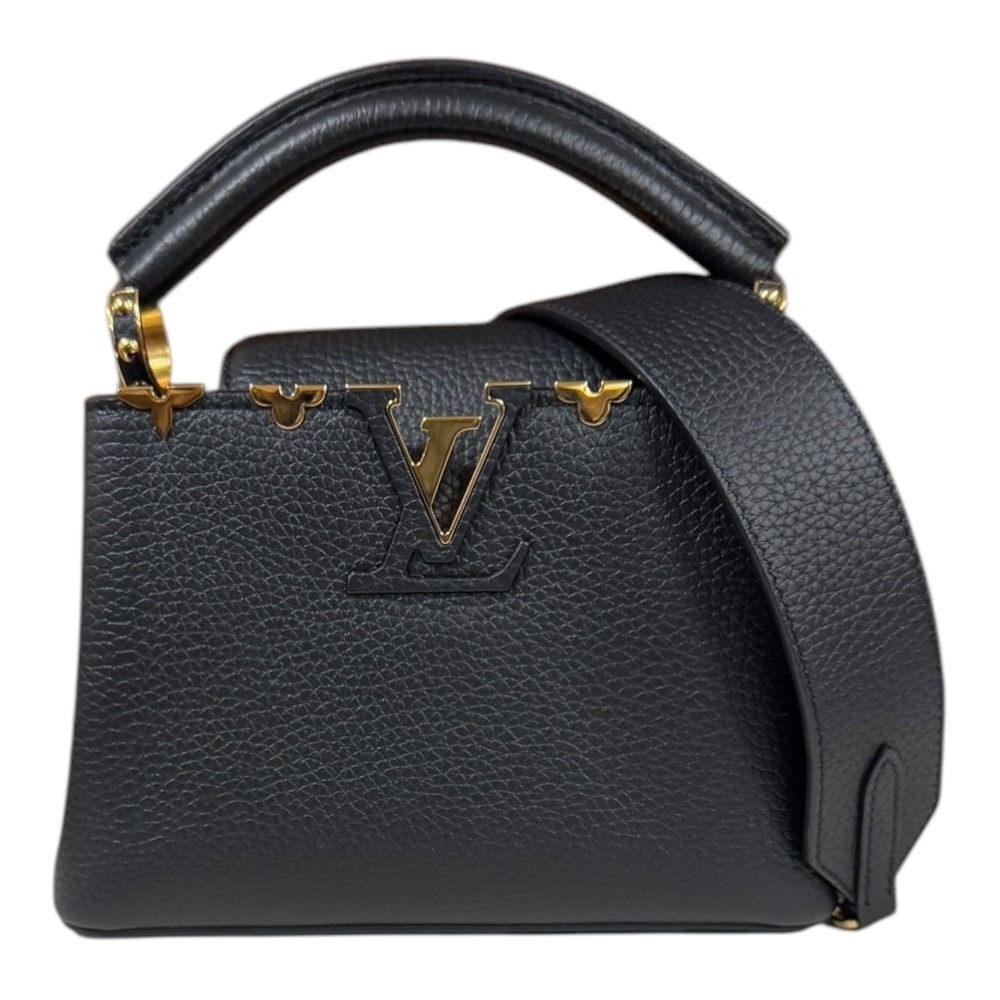 ルイヴィトン カプシーヌMINI ショルダーバッグ M56669 ブラック レディース LOUIS VUITTON  中古