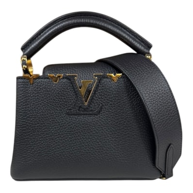 ルイヴィトン カプシーヌMINI ショルダーバッグ M56669 ブラック レディース LOUIS VUITTON 中古