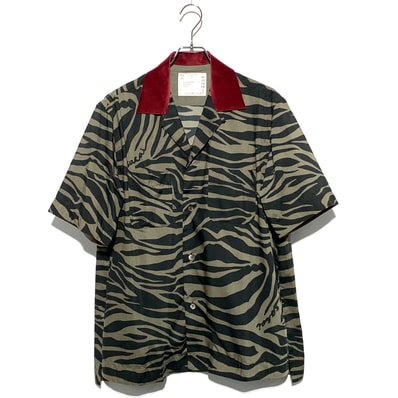 sacai 20SS Zebra-print Shirt Green