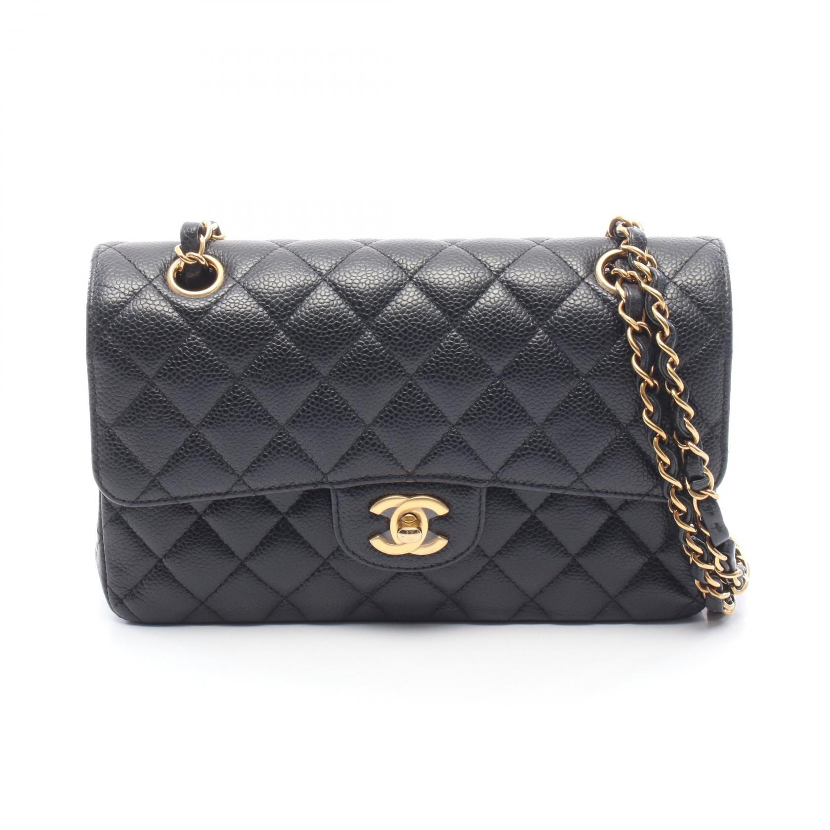 シャネル CHANEL マトラッセ Wフラップ ショルダーバッグ バッグ カーフ(牛革) レディース ブラック系 A01113 【中古】