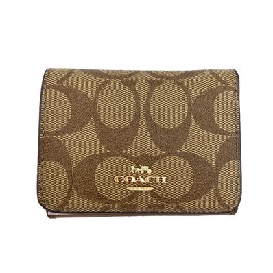 コーチ COACH 三つ折り財布 シグネチャー スモールトライフォールドウォレット 7331 ブラウン