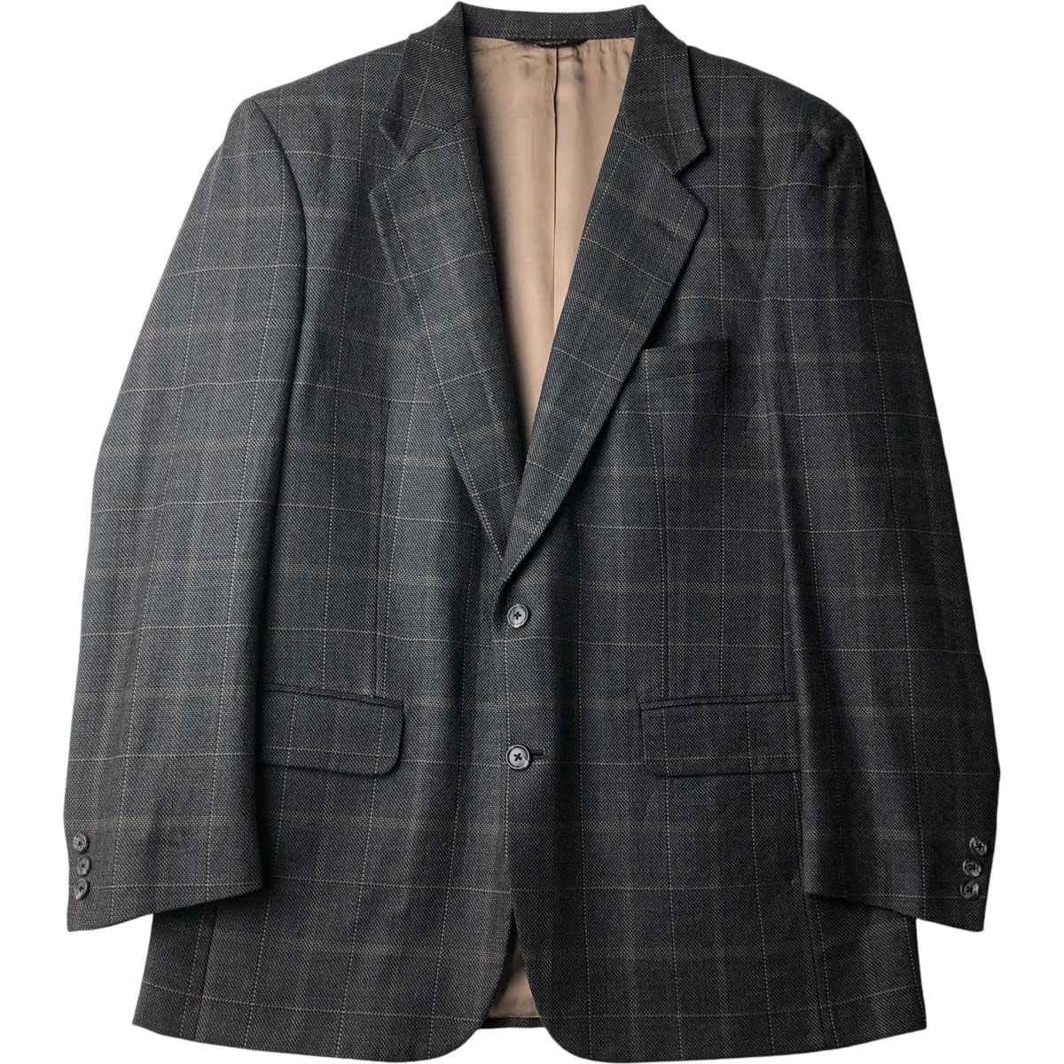 古着 バーバリー Burberry's チェック柄 ウールテーラードジャケット USA製 メンズXL相当/evb033585
