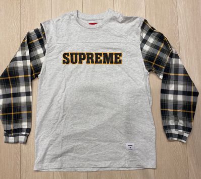 Supreme Plaid Sleeve L/S Top "Ash Grey"