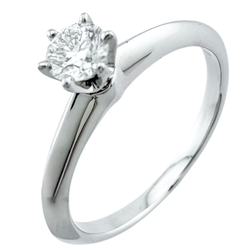 ティファニー ソリティア リング 指輪 9号 Pt950プラチナ ダイヤモンド レディース TIFFANY&Co. 中古