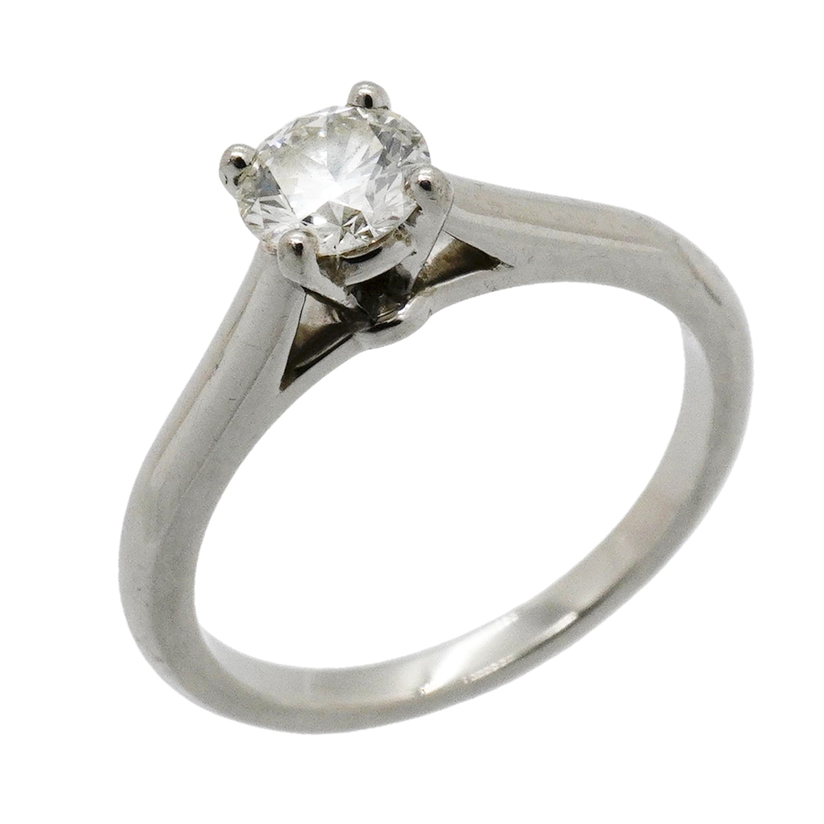 【6jkb0031】カルティエ リング ソリテール 1PD Pt950 プラチナ ダイヤモンド 0.40ct #48【中古】レディース