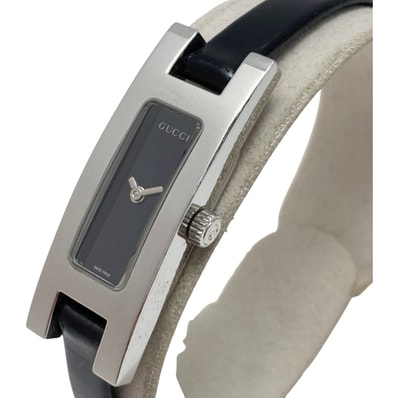 ☆☆GUCCI グッチ スクエアフェイス 3900L ブラック文字盤 クォーツ レディース 腕時計 箱有