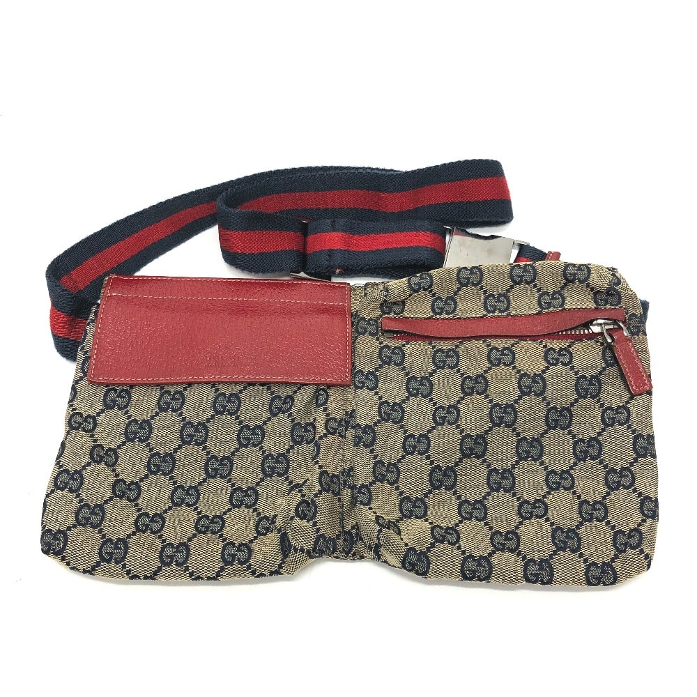 グッチ GUCCI ボディバッグ 28566 GG/ロゴ カバン ウエストバッグ GGキャンバス/レザー レッド
