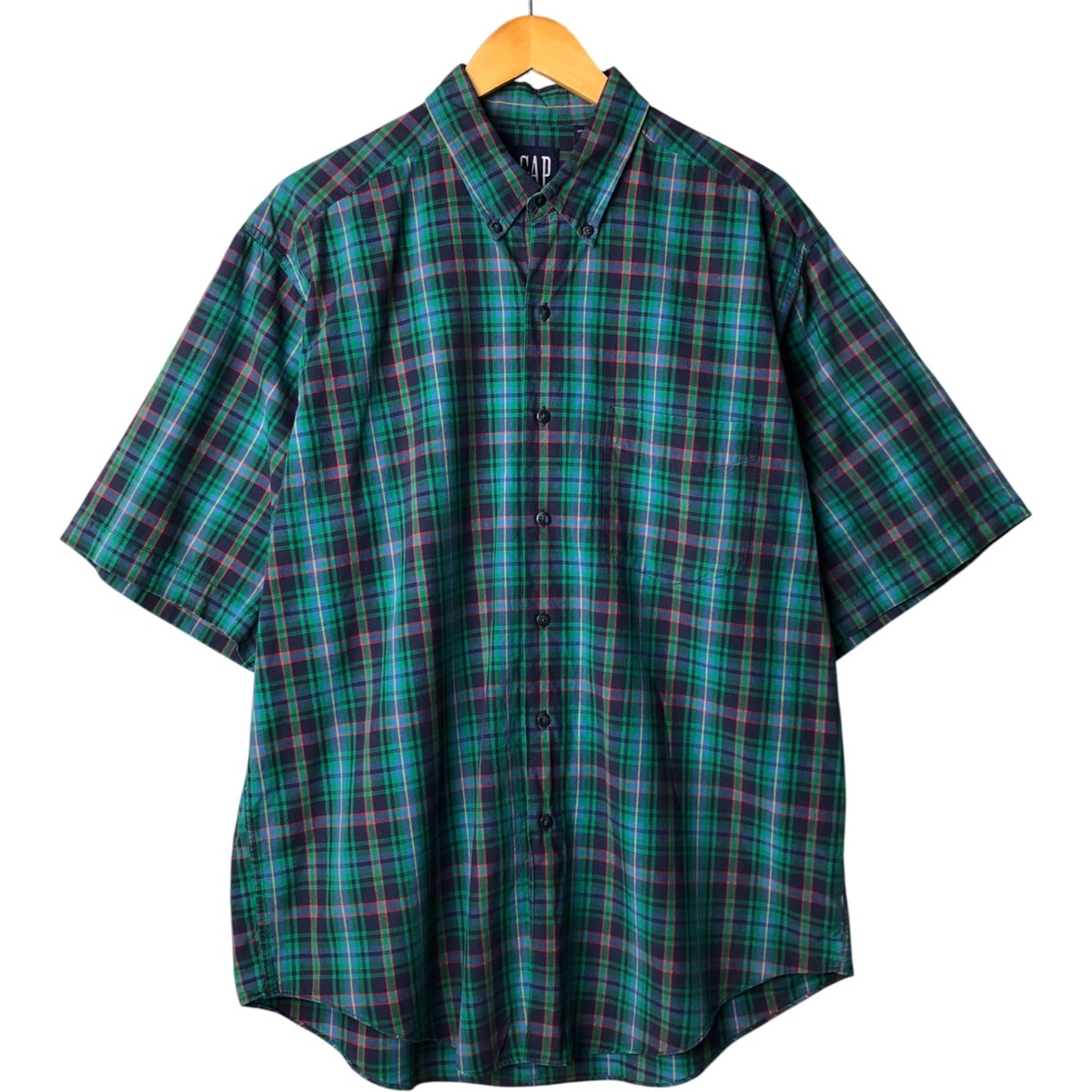 古着 90年代 ギャップ GAP オールドギャップ 半袖 コットン チェックシャツ メンズL相当 ヴィンテージ/eaa572794