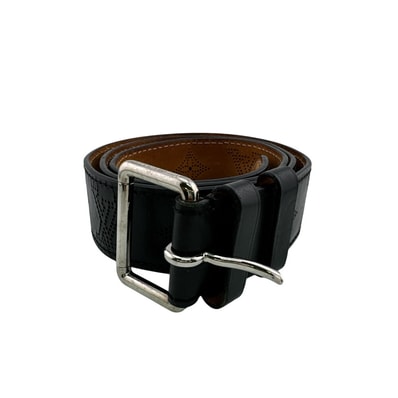 ルイヴィトン LOUIS VUITTON ベルト モノグラムマヒナ サンチュール ペルフォ パンチング M6931 ブラック