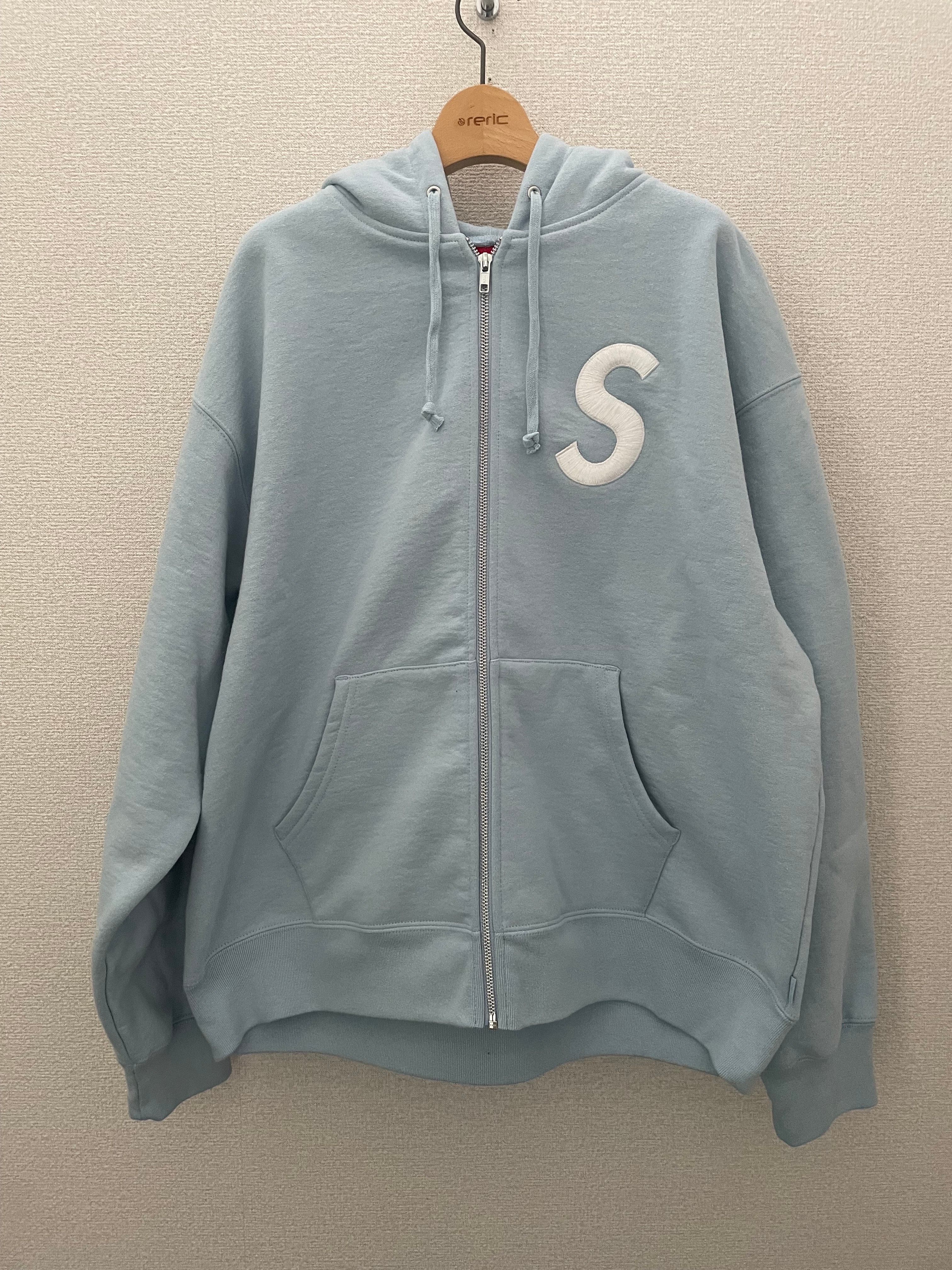 Supreme S Logo Zip Up Hooded Sweatshirt (25FW) "Light Blue"