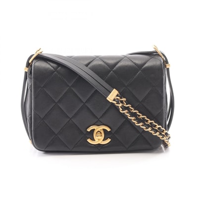 シャネル CHANEL マトラッセ ショルダーバッグ バッグ ラムスキン(羊革) レディース ブラック系 【中古】