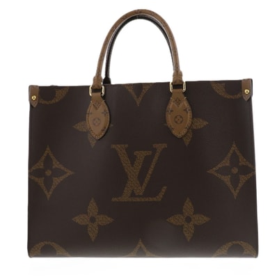 LOUIS VUITTON ルイ・ヴィトン オンザゴー MM トートバッグ M45321 モノグラム ジャイアント ブラウン レディース【中古】