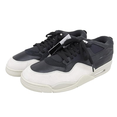 ナイキ 美品 エアジョーダン 4 RM スニーカー シューズ メンズ ブラック/ライトボーン ライトグレー 32cm 14(US)