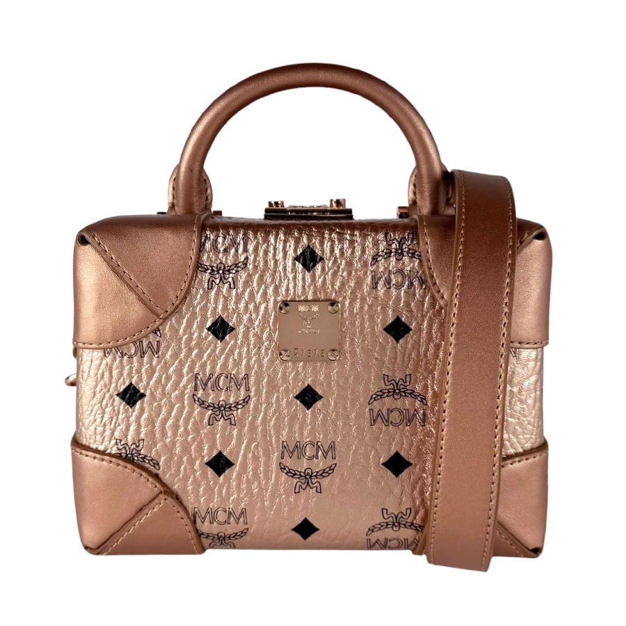 エム シー エム MCM ショルダーバッグ レザー ピンクベージュ レディース【中古】 z10709