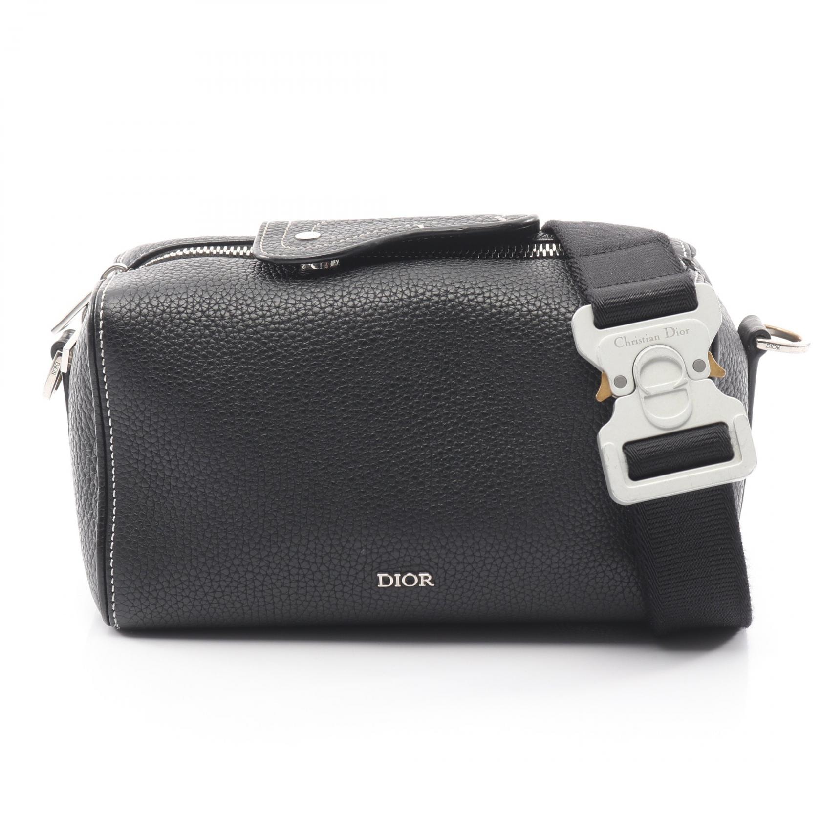 ディオール Dior ランゴ 22 ショルダーバッグ バッグ レザー メンズ レディース ブラック系 【中古】