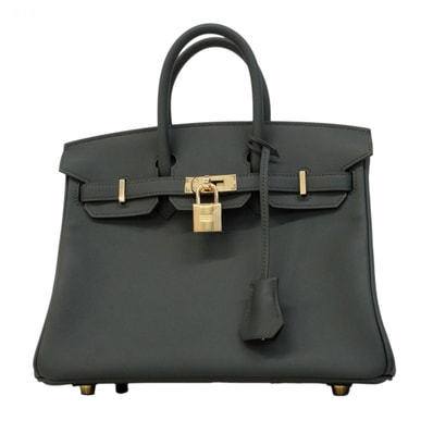 【6cd5765-g】エルメス ハンドバッグ バーキン25 スイフト ヴェールマングローブ シャンパンゴールド金具 K刻印【中古】レディース