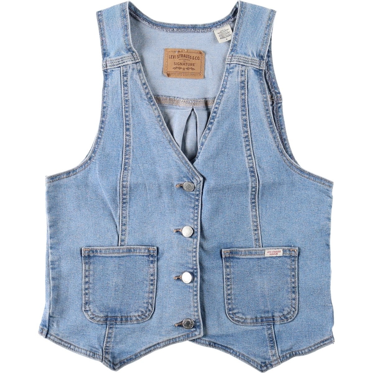 古着 リーバイス Levi's SIGNATURE 前開き デニムベスト レディースM相当/eaa670435