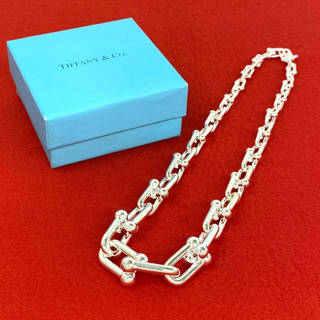 TIFFANY&Co. ティファニー ハードウェア グラジュエイテッド リンク ネックレス シルバー925 ネックレス シルバー
75904