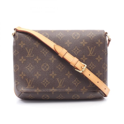 ルイ・ヴィトン LOUIS VUITTON ミュゼットタンゴ ショートストラップ ショルダーバッグ バッグ PVCコーティングキャンバス レザー モノグラム レディース ブラウン系 M51257 【中古】