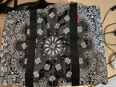 Supreme Bandana Tarp Large Duffle Bag "Black"