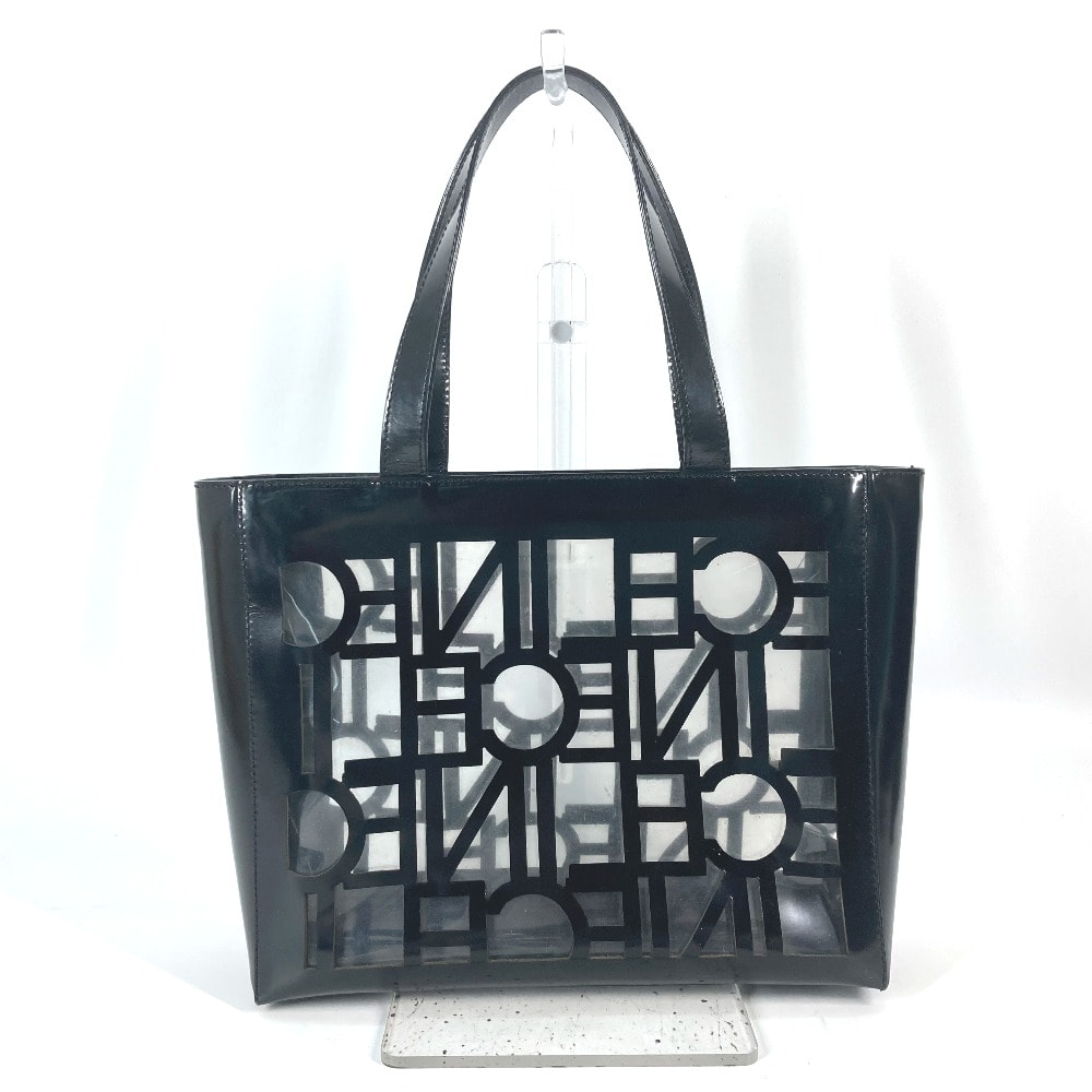 セリーヌ CELINE ロゴ ショルダーバッグ 肩掛け トートバッグ ビニール ブラック