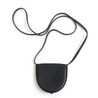 ロエベ LOEWE コインケース ヒールポーチ レザー ブラック レディース【中古】 e60519a