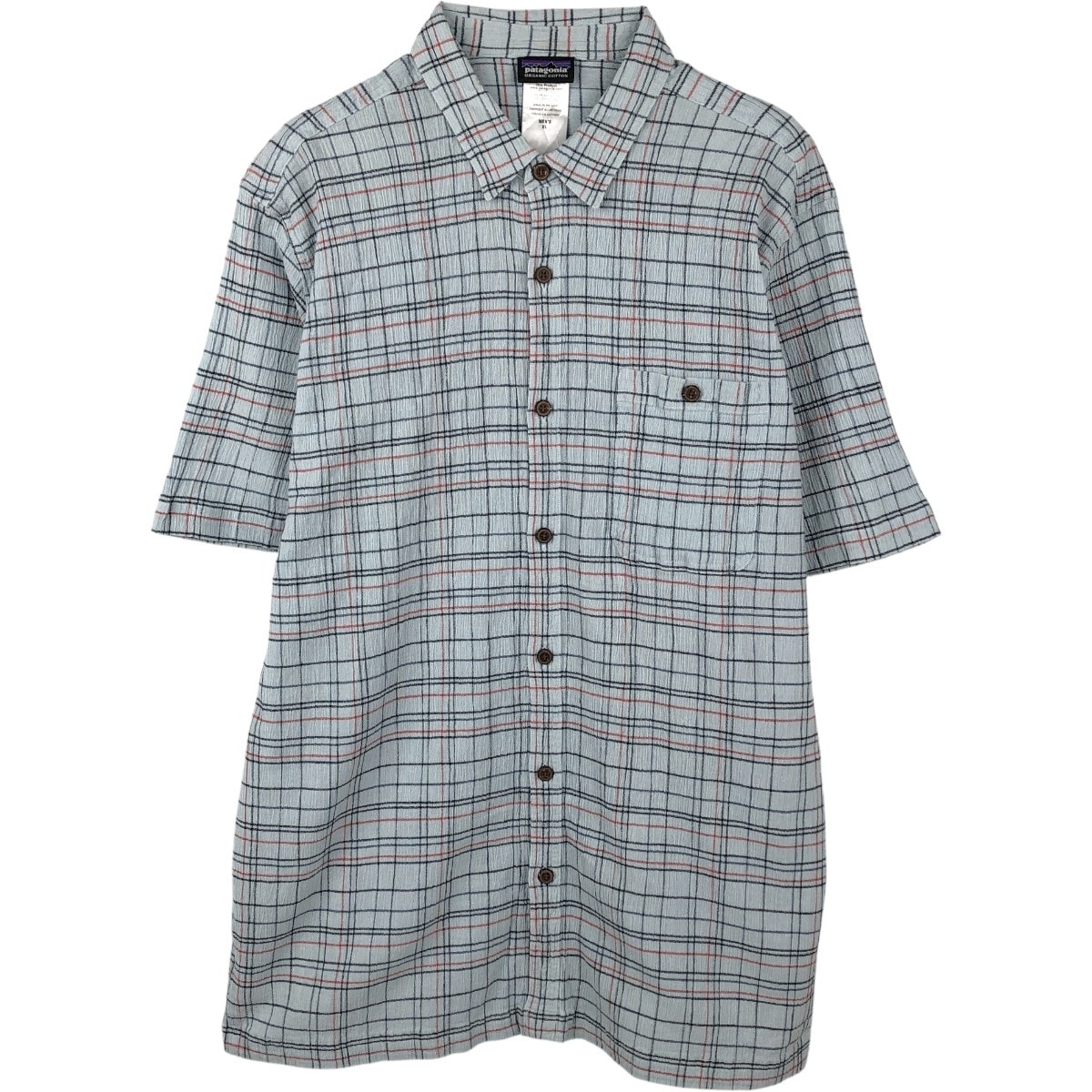 古着 パタゴニア Patagonia ORGANIC COTTON オーガニックコットン 52921SP15 A/Cシャツ 楊柳クレープ 半袖 コットン チェックシャツ ボックスシャツ メンズXL相当/eaa665167