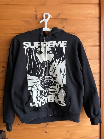 Supreme x HYSTERIC GLAMOUR Thermal Lined Zip Up Hooded Sweatshirt "Black"