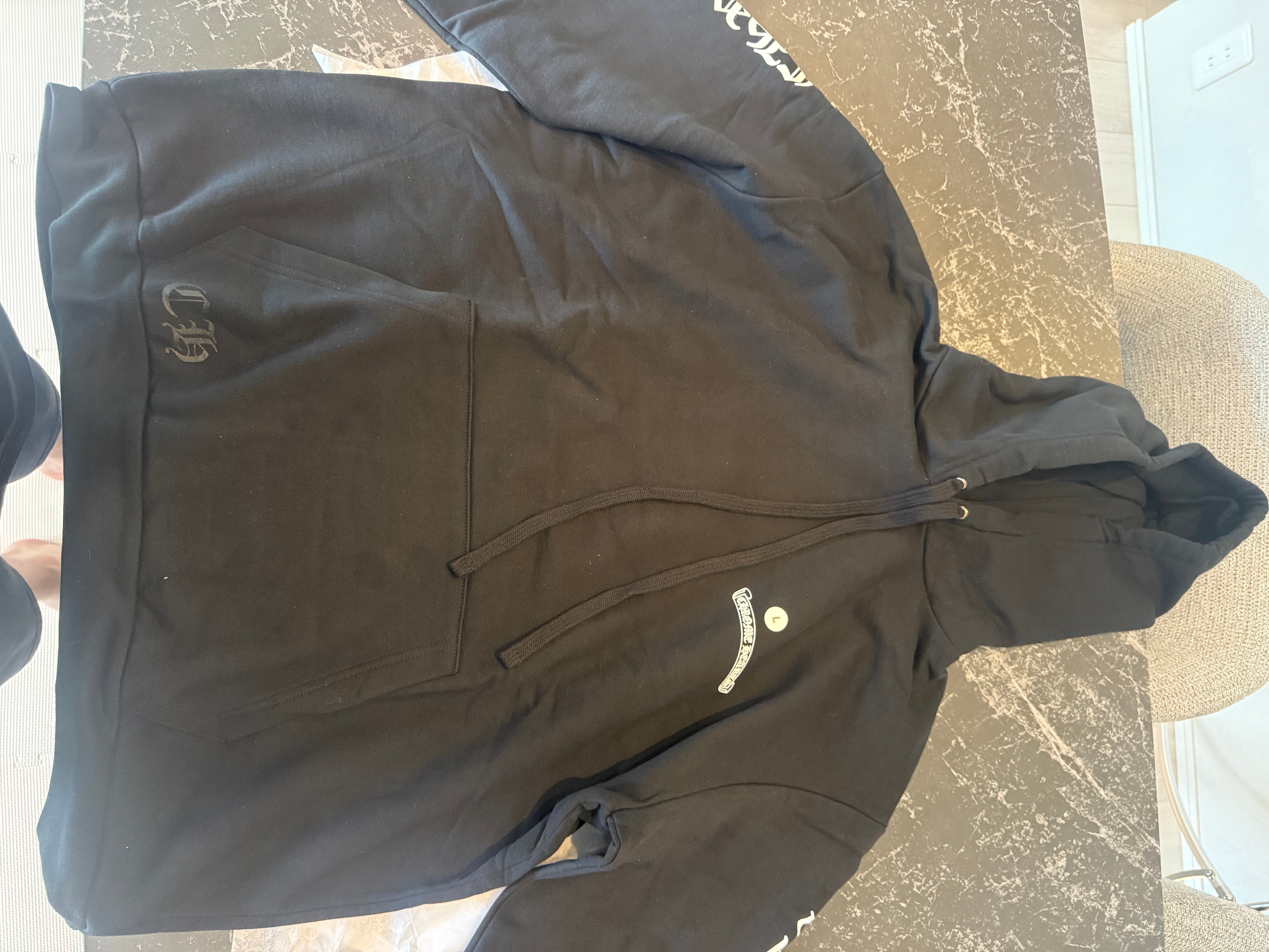 Chrome Hearts SWTSHRT-U-HD PLVR Black White Print Size L 新品未着用
