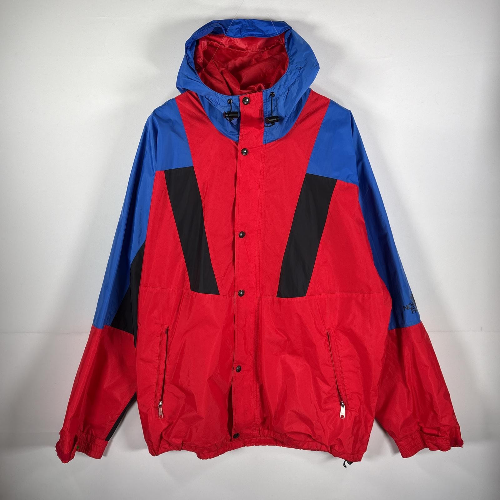古着 90's/90年代 ザ・ノースフェイス THE NORTH FACE USA製 ナイロンジャケット ゴアテックス フーディー XL  レッド メンズ