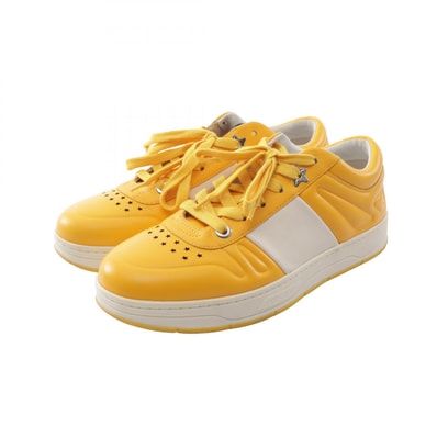 ジミーチュウ JIMMY CHOO HAWAII スニーカー 靴 レザー メンズ イエロー系 / ホワイト系 【中古】