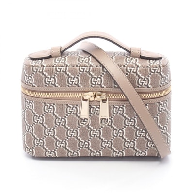 グッチ GUCCI GGシャドウ ミニ 2WAY ハンドバッグ バッグ PVCコーティングキャンバス レザー レディース グレー系 / ブラウン系 / マルチカラー 795058 【中古】