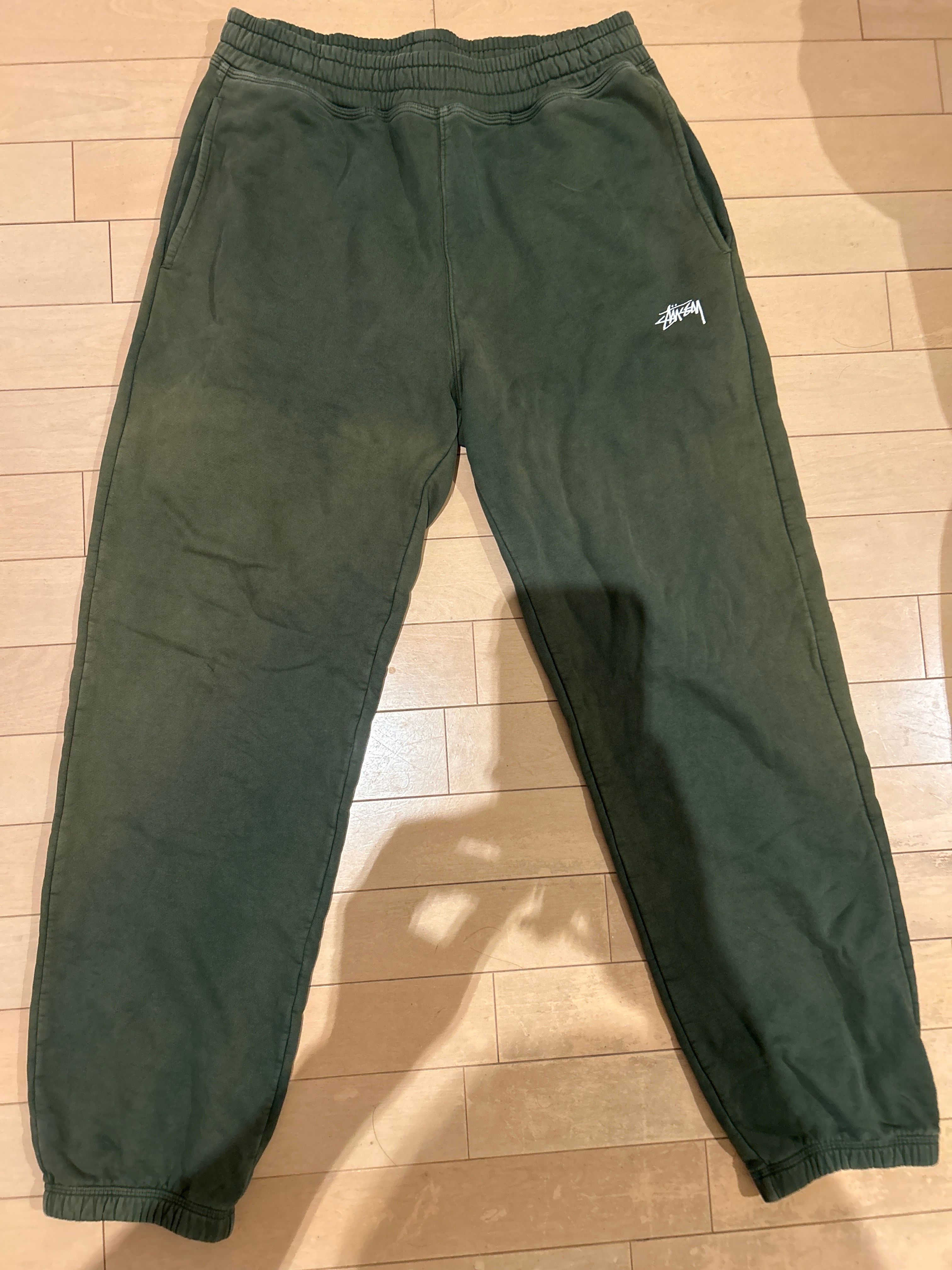 Stussy Overdyed Stock Logo Pants "Forest"