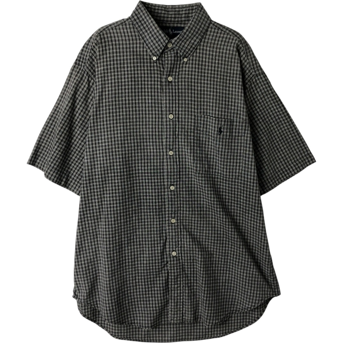 古着 ラルフローレン Ralph Lauren BLAIRE 半袖 ボタンダウン チェックシャツ メンズL相当/eaa477609