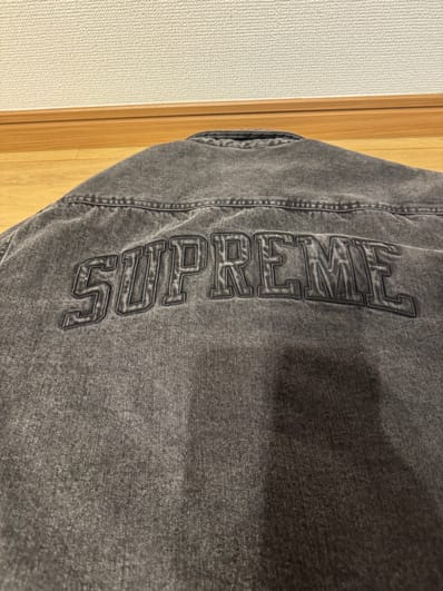 Supreme Faux Shearling Lined Work Shirt "Black Denim" (24FW)