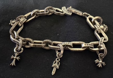 Chrome Hearts Multi Paper E Chain Bracelet "Silver"